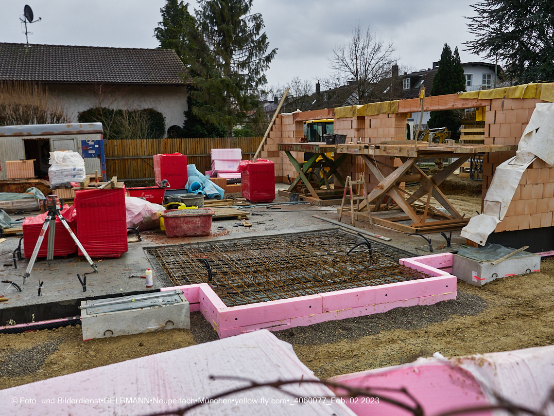 02.02.2023 - Baustelle Niederalmstraße 16 in Neuperlach